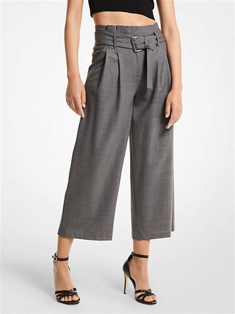 e 1301 michael kors|Striped Stretch Wool Cropped Trousers .